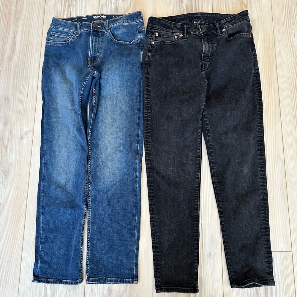 TWO Jeans size 30”x32” American Eagle and Sonoma